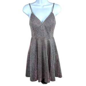 Size 5/6 B. Darlin Glitter Shimmer Sleeveless Fit And Flare Formal Dress Event